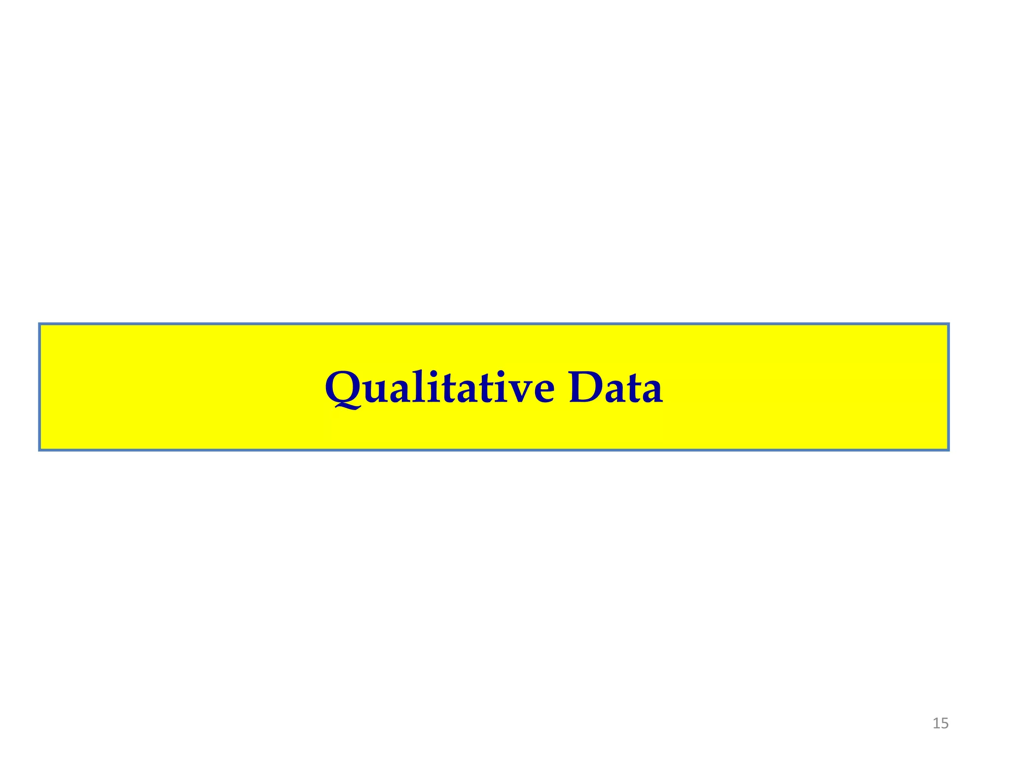 Qualitative Data




                   15
 