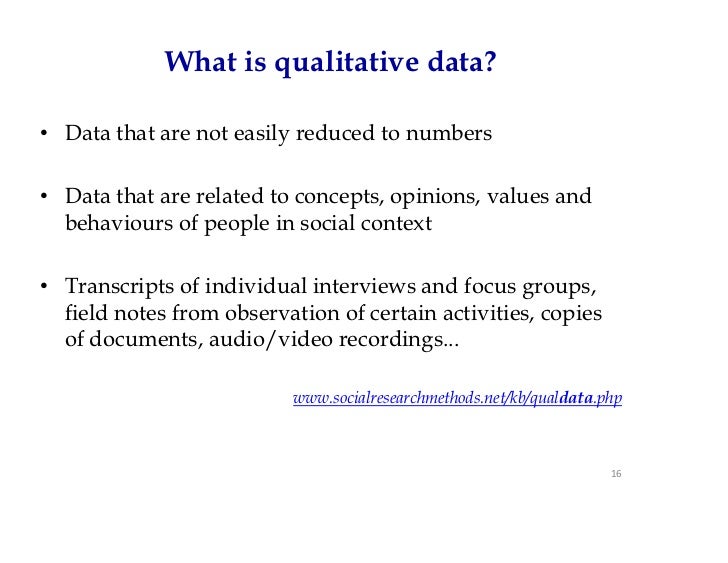 qualitative data analysis qualitive data