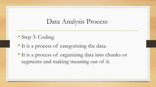 Qualitative Data Analysis Coding in Qualitative Research | PPTX