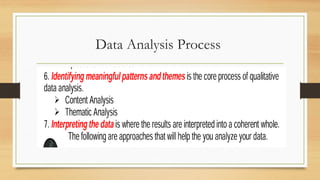Qualitative Data Analysis Coding in Qualitative Research | PPTX