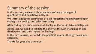 Qualitative data analysis part 1-theoretical understanding | PPTX