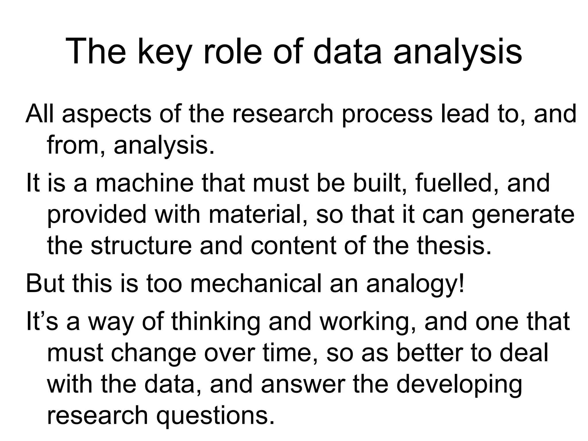Qualitative data analysis research school | PPT