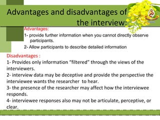 Interview Data Collection Drawbacks Qualitative data collection | PPT
