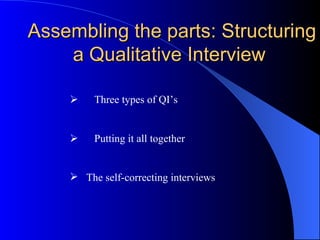 Qualitative Interviewing Ppt