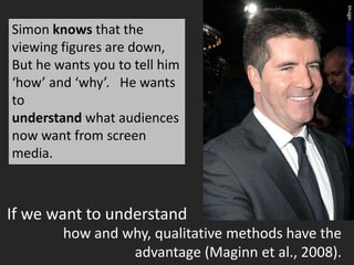 Qualitative methods in audience analysis | PPTX