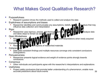 Qualitative research designs
