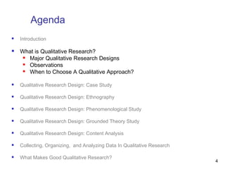 Qualitative research designs