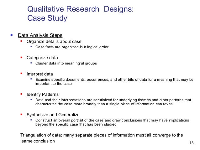 Qualitative research designs