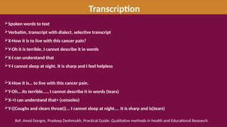 Descriptive Transcript qualitative research in research methodology.pptx