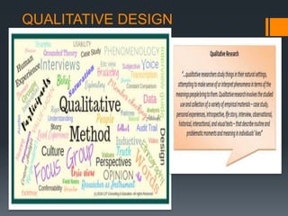 QUALITATIVE DESIGN
 