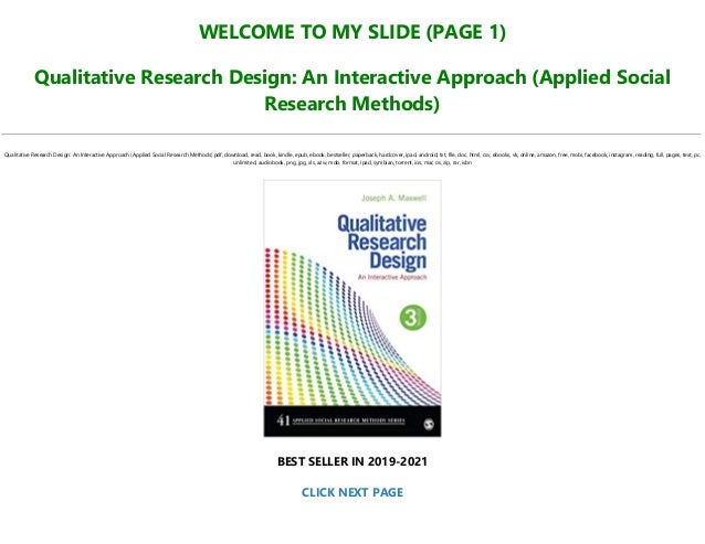 qualitative research design an interactive approach (applied social research methods)