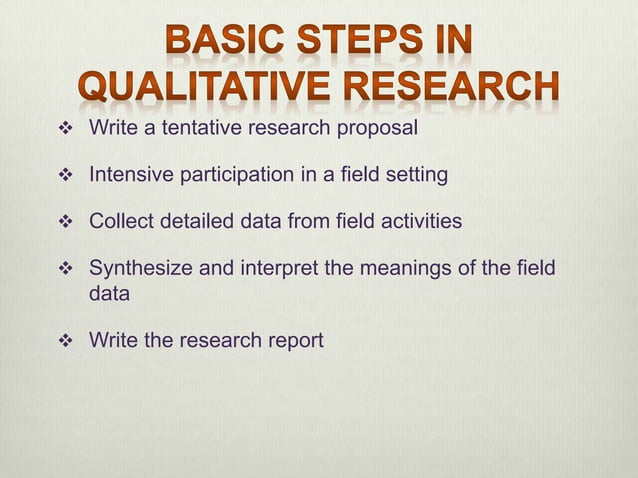 Qualitative Research Method | PPTX | Education
