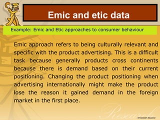 Emic Coding Examples Qualitative research methodology 1 | PPT