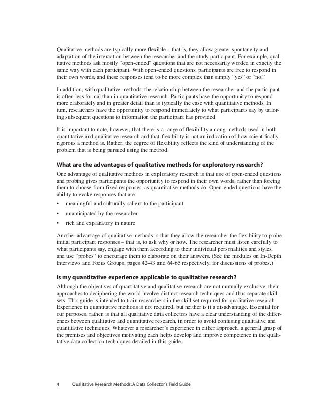 Qualitative research methods a data collector's field guide