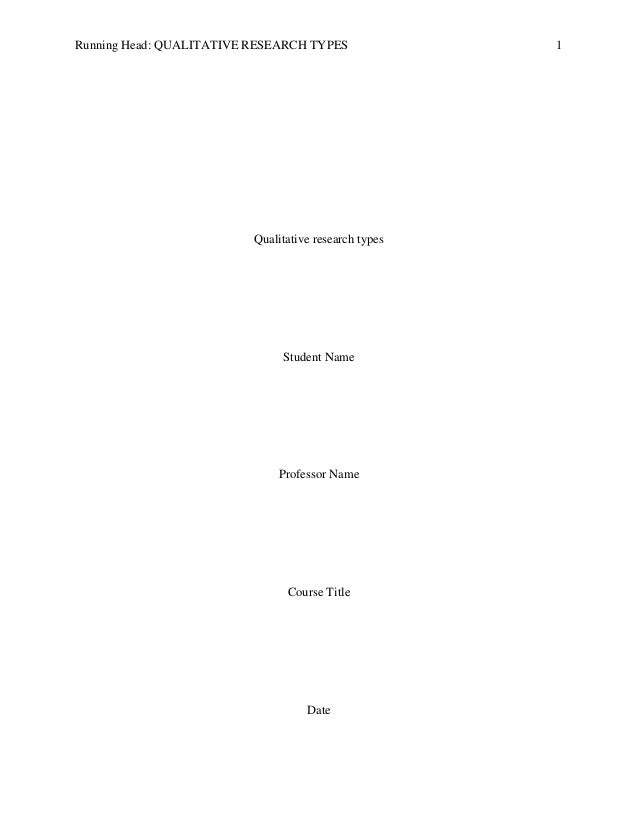 Qualitative research types