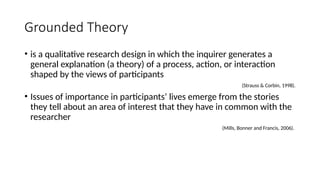 Qualitative Study Grounded Theory Lecture Notes Pptx