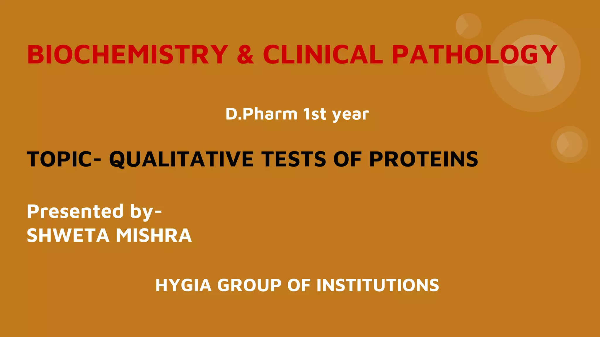 Qualitative tests of proteins, color reaction of proteins,biuret's test