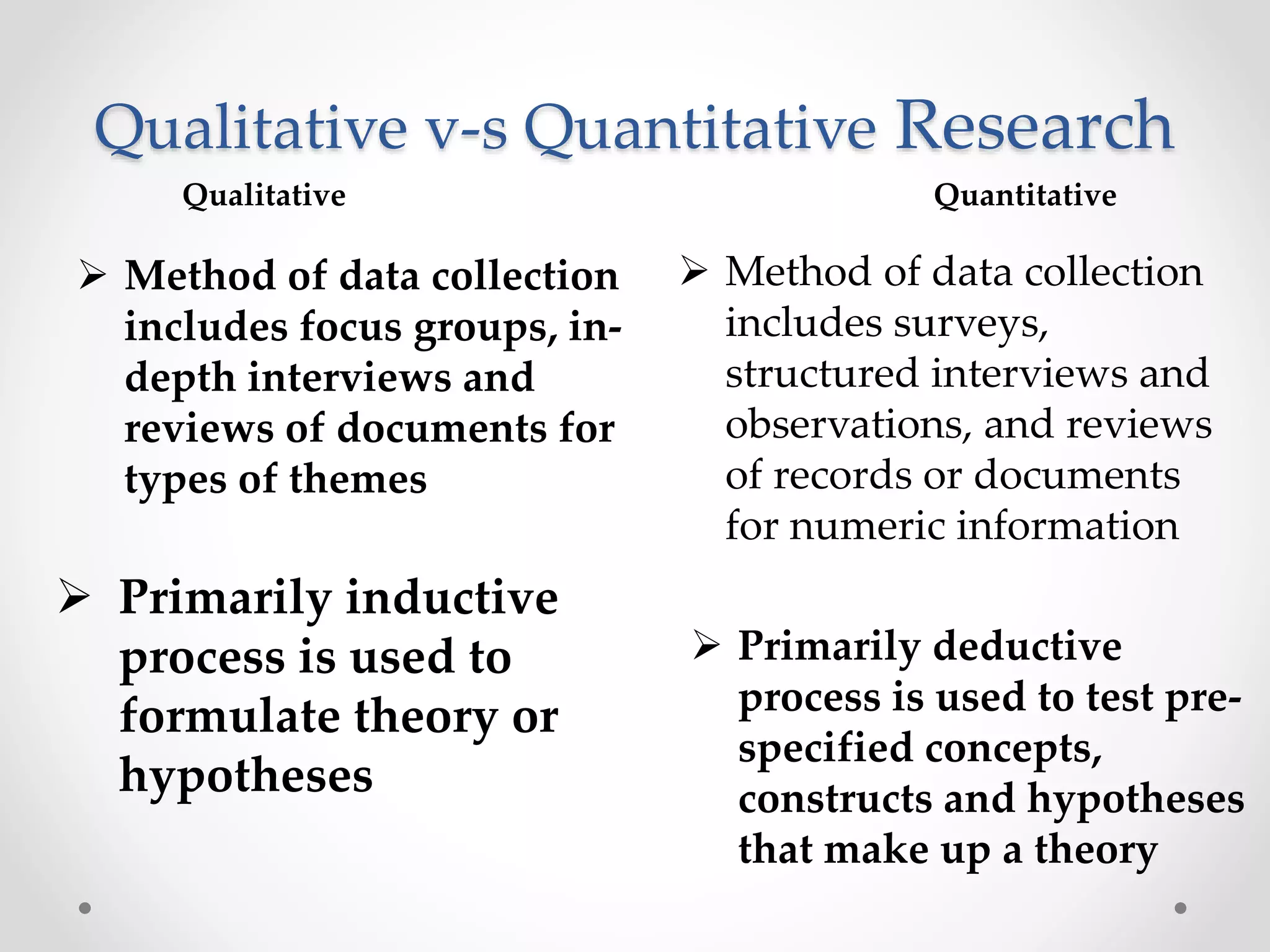 qualitative research vs quantitative research | PPTX