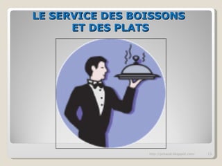 LE SERVICE DES BOISSONS  ET DES PLATS http://pchazal.blogspot.com/ 
