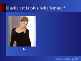 Quelle est la plus belle femme ?




        A


                                ´
                          Qualite des maillages – p.87/329
 