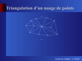 Triangulation d’un nuage de points
                ...




                ...




                              ´
                        Qualite des maillages – p.103/329
 
