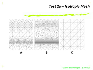 Test 2a – Isotropic Mesh




A   B                     C



                      ´
                Qualite des maillages – p.300/329
 