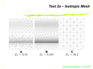 Test 2a – Isotropic Mesh




A   B                     C



                      ´
                Qualite des maillages – p.300/329
 