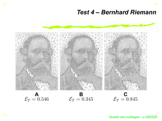 Test 4 – Bernhard Riemann




A   B                   C



                    ´
              Qualite des maillages – p.308/329
 