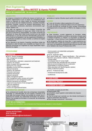 Formations Qualifiantes
Qualité
Sécurité
Environnement
13
 