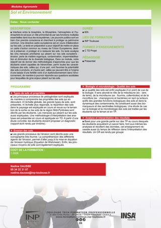 DESCRIPTION
■ Initier une démarche d’assurance qualité dans un laboratoire
d’analyses physico-chimiques à l’aide des référentiels ISO
17025 et ISO 9001 et acquérir de bonnes connaissances sur la
compétence technique et l’organisation d’un laboratoire.
PUBLICS
■ Ingénieurs, Techniciens supérieurs, chercheurs
DURÉE
■ 3jours
LIEU DE FORMATION
■ INP Toulouse
FORMES D’ENSEIGNEMENTS
■ C
PÉDAGOGIE
■ Présentiel
Assurance qualité au laboratoire et comment arriver à l'accréditation
36
Dates : Nous contacter
COÛT DE LA FORMATION :
960 €
Valérie SCHMITT
05 34 32 31 08
valerie.schmitt@inp-toulouse.fr
PROGRAMME
► Assurance Qualité et norme ISO 9001
► Assurance Qualité au Laboratoire et norme ISO 17025
►Exigences organisationnelles :
■ Organisation générale et système qualité
■ maîtrise de la documentation
■ revue de contrat et communication avec le client
■ maîtrise des produits non-conformes
■ actions correctives, préventives, réclamations
■ audits internes et améliorations
■ revue de direction et planification
■ achats de produits et d’équipements
■ maîtrise des enregistrements.
►Exigences techniques :
■ Management des compétences
■ Installations et conditions ambiantes
les équipements
■ La traçabilité du mesurage
■ Echantillonnage
■ Rapports d’analyses
■ Validation de méthodes
■ Cartes de contrôles.
►Applications :
■ Procédure de revue de contrat ; gestion des équipements ; in-
certitudes des mesures ; cartes de contrôles MR ; audit interne.
■ Les participants auront à disposition des documents directement
transposables dans leurs laboratoires.
 