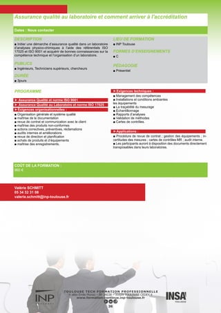 DESCRIPTION
■ HOW MODELS ARE USED IN ENGINEERING PRACTICE, FOR
IMPROVED DESIGNS, FOR PLANT UPGRADES, TO FACILITATE
PROCESS UNDERSTANDING, FOR SAVING ENERGY OR BET-
TER CONTROL
DURATION
■ 4 Days
AUDIENCE
■ M2
■ Wastewater treatment engineers and model users
■ Researchers and PhD students who would like to learn WWTP
or bioprocess modelling
Prerequisite
■ Master degree or experience in wastewater treatment, bio-
technologies or process
engineering.
PLACE
■ INSA Toulouse
COURSE SUPPORT
■ Course , Workshop
PÉDAGOGIE
■ Face to face
Wastewater Treatment Plant Modelling
Dates : Nous contacter
COÛT DE LA FORMATION :
1 200€
Olivier BERNAD
05 61 55 92 53
obernad@insa-toulouse.fr
PROGRAMME
Objectives and preliminary planning
■ Basics of WWTP modelling (1 day)
"Guidelines for the use of activated sludge models“ (IWA GMP-
TG), the 5-step development of an activated sludge modelling
project based on a case study (1 day)
■ Going into practical modelling in depth: application to specific
needs (2 days).
■ Suggestions:
- Optimisation of an existing WWTP, Nutrient removal and
recovery (biological and physico-chemical
removal)
- Biofilm processes
- Anaerobic digestion processes…
■ Depending on the number of registrations, one or two
courses may be offered in parallel.
37
 