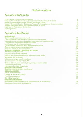 5
Formations Diplômantes
Qualité
Sécurité
Environnement
 