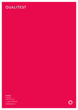 Contact
1 Appold St.
London EC2A 2UU
T (+972) 3.9275000(63)
qualitestgroup.com
 