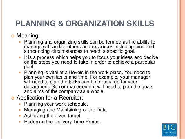 what does organizational skills mean under fontanacountryinn com organizational skills meaning