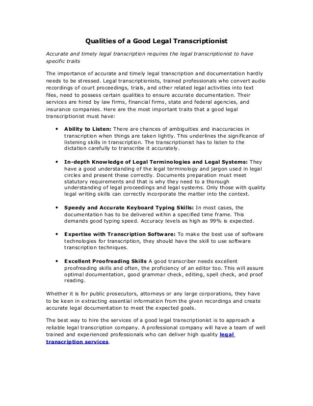 qualities of a good legal transcriptionist 1 638 jpg cb 1442383982 why is it important to proof read cover letters carefully