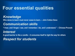 Qualities of a Good Teacher | PPT