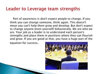 Loyalty – When leaders stick with the team until the job is
done and look out for their followers best interests even
when...