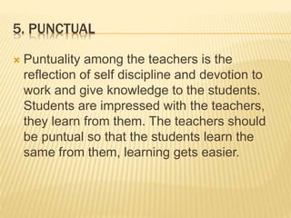 Qualities of a professional teacher