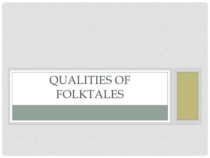 Elements of Folktales