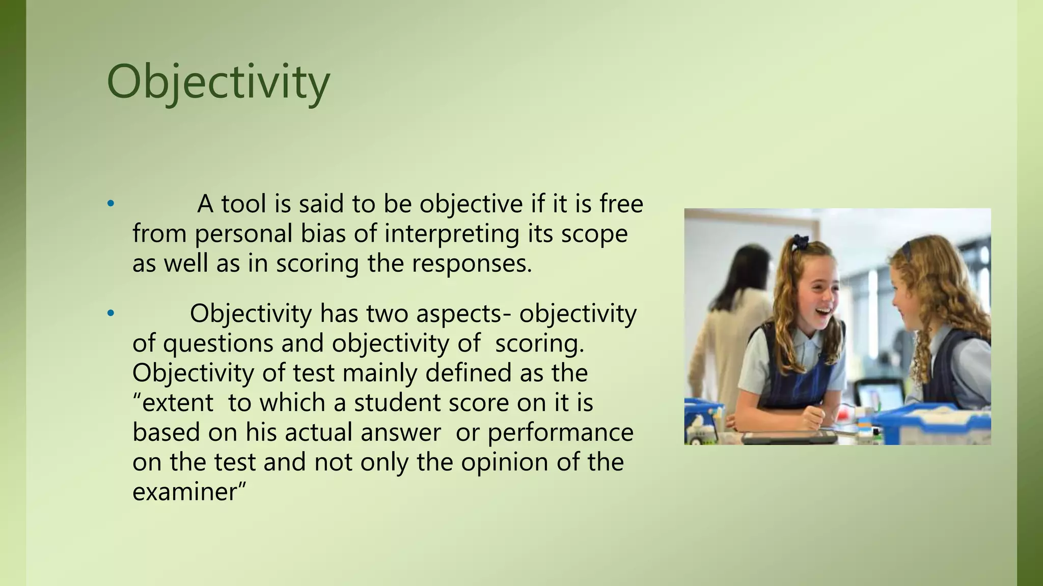 Qualities of good evaluation tools | PPTX