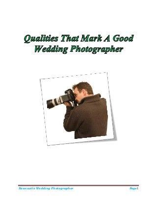 Newcastle Wedding Photographer   Page 1
 