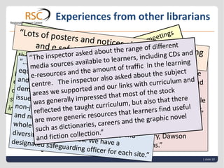 Tips on how libraries can prepare for an Ofsted Inspection | PPTX