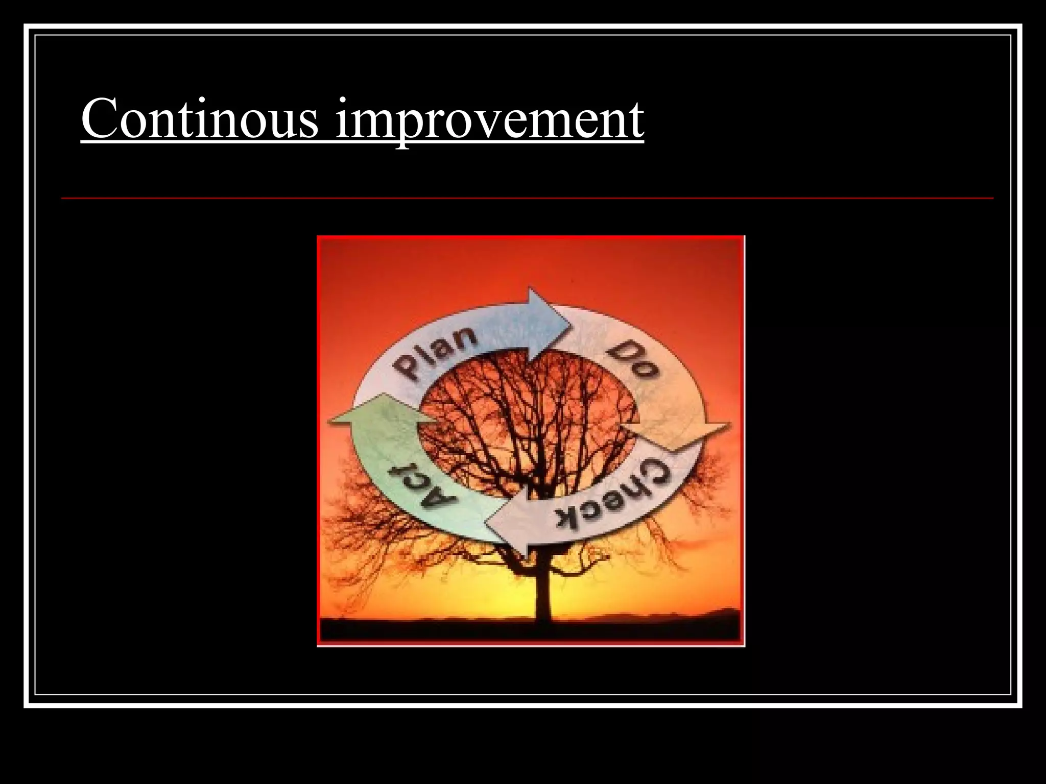 Continous improvement 