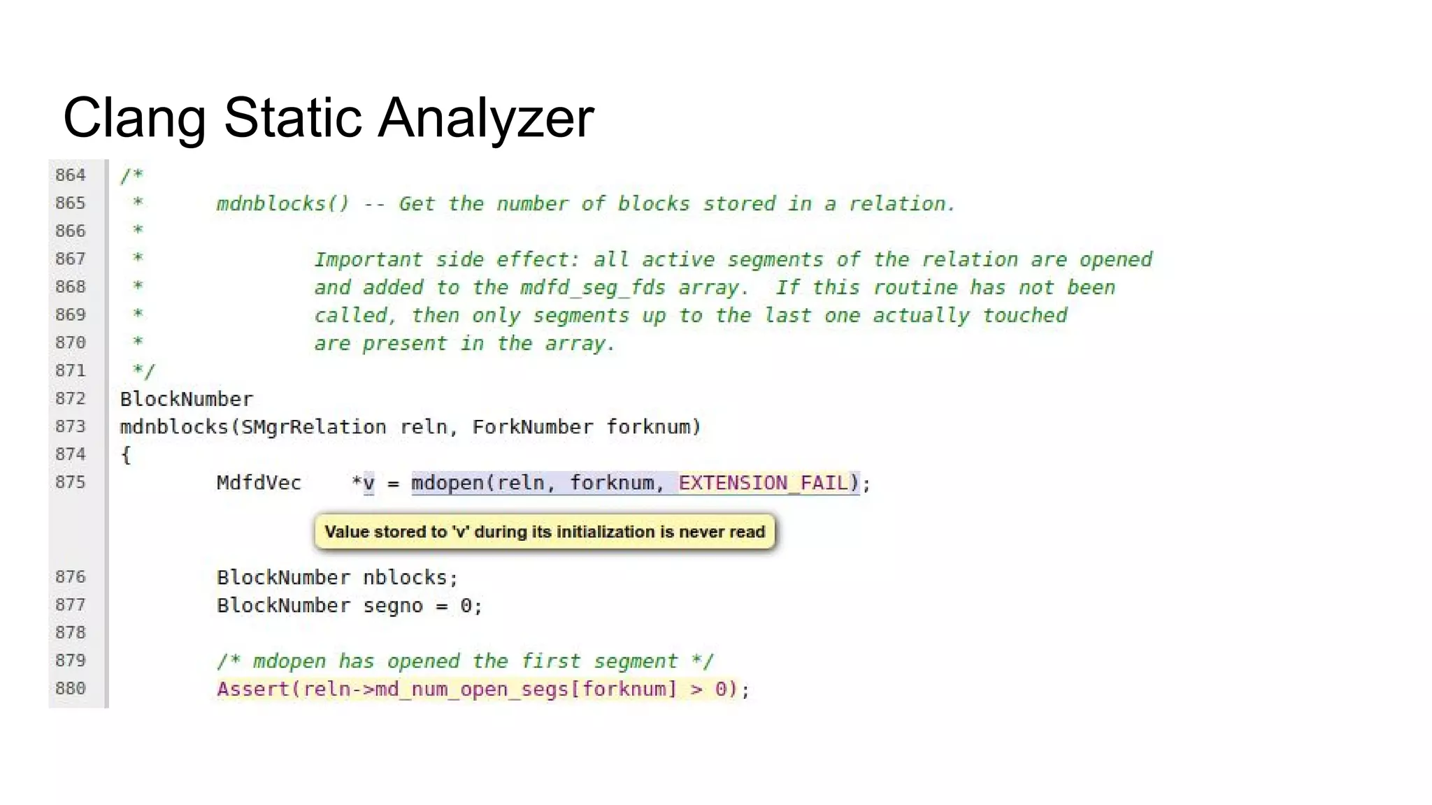 Clang Static Analyzer 
