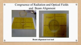 Congruence of Radiation and Optical Fields
and Beam Alignment
Beam alignment test tool
 