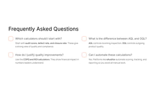 Quality Audit Calculators - convert audit data into clear metrics like ...
