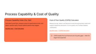 Cpk Defect Rates Quality Audit Calculators - convert audit data into clear metrics like ...