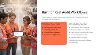 Quality Audit Calculators - convert audit data into clear metrics like ...