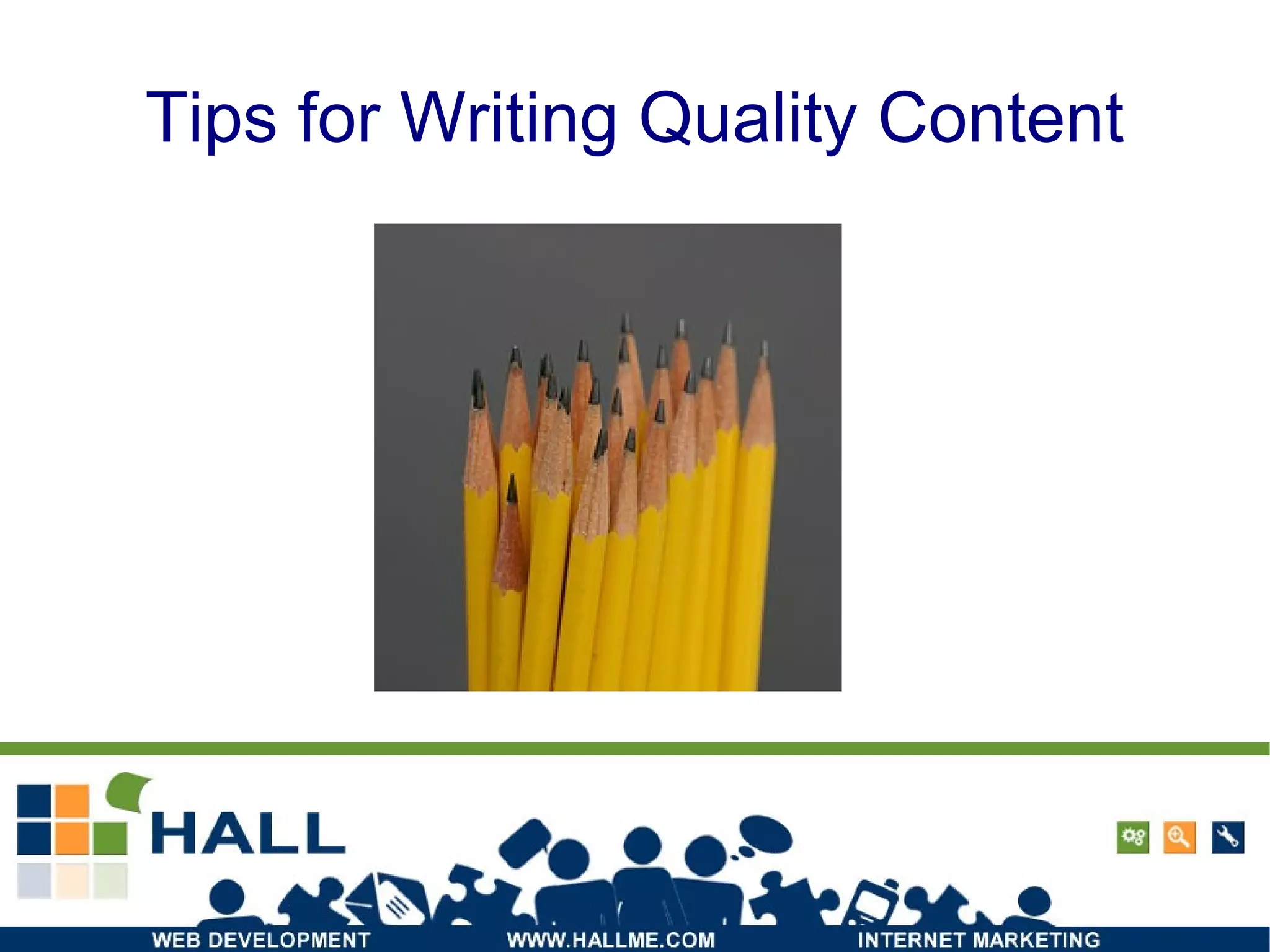 Tips for Writing Quality Content 