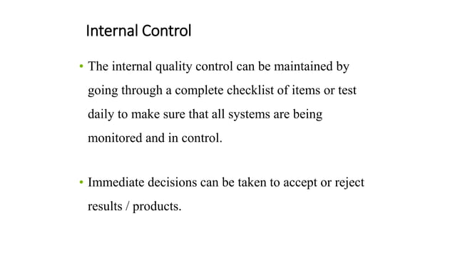 Quality Control Measures In Blood Sample Analysis